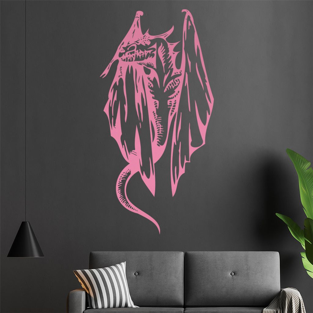 Flug Drache Wandtattoo in 6 Größen - Wandaufkleber Wall Sticker - Dekoration, Küche, Wohnzimmer, Schlafzimmer, Badezimmer