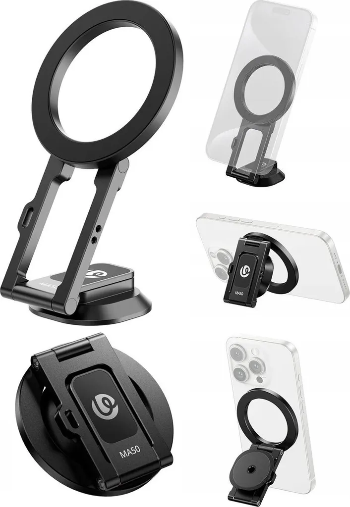 Support Smartphone 1/4'' Magnétique ULANZI MA50 Finition Aluminium Noir