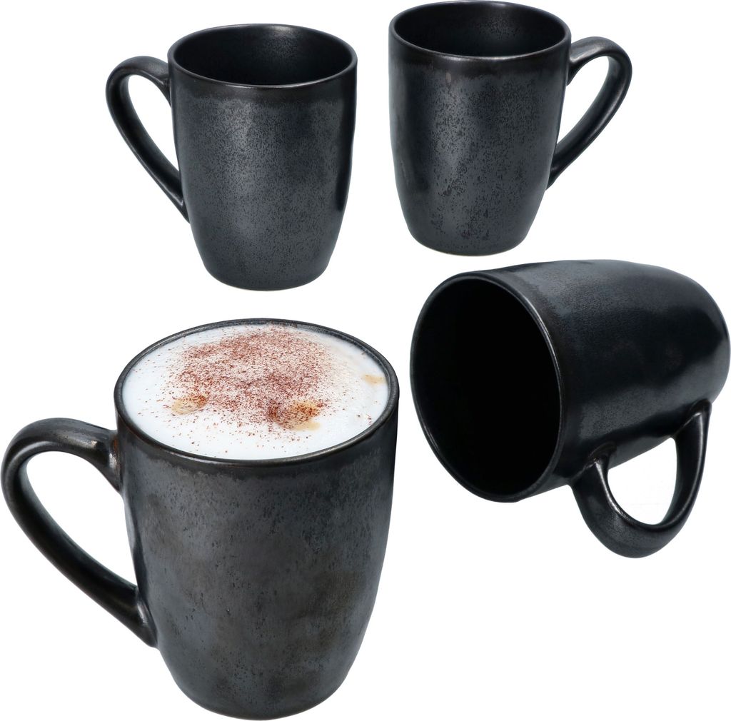 4er Set Manhattan Kaffeebecher schwarz - 24322619