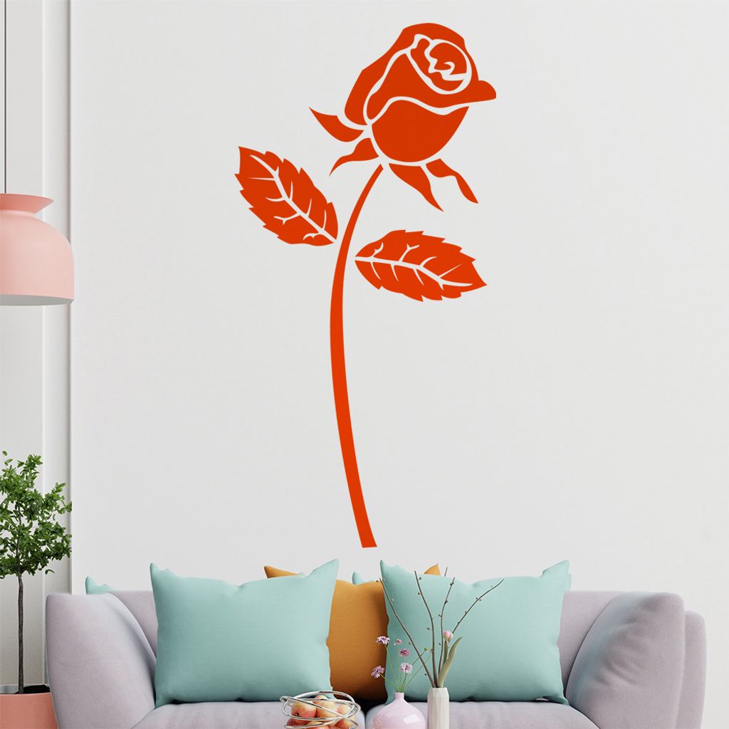 KIWISTAR Rose Flower Liebe Rosaceae Zierpflanzen Wandtattoo in 6 Größen - Wandaufkleber Wall Sticker - Dekoration, Küche, Wohnzimmer, Schlafzimm...
