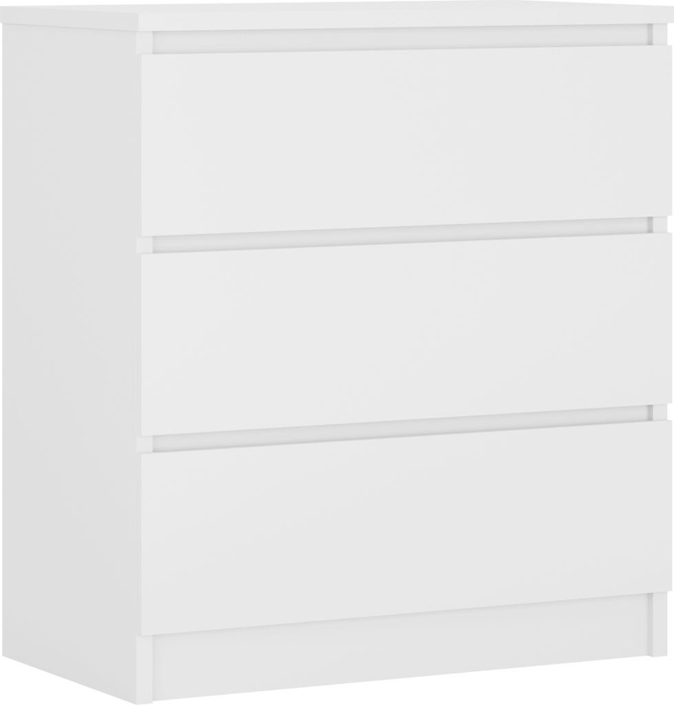 Komoda 70 cm z 3 szufladami w kolorze białym matowym / Zdjęcie produktu 