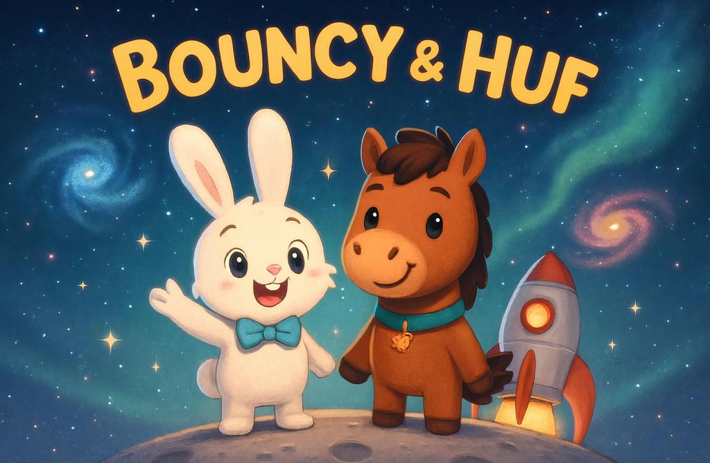 hansepuzzle 111910 - Bouncy und Huf Puzzle, 500 Teile, Kinder, 46,0 x 30,0cm mit hochwertiger Aufbewahrung, Kartonbox & Beutel