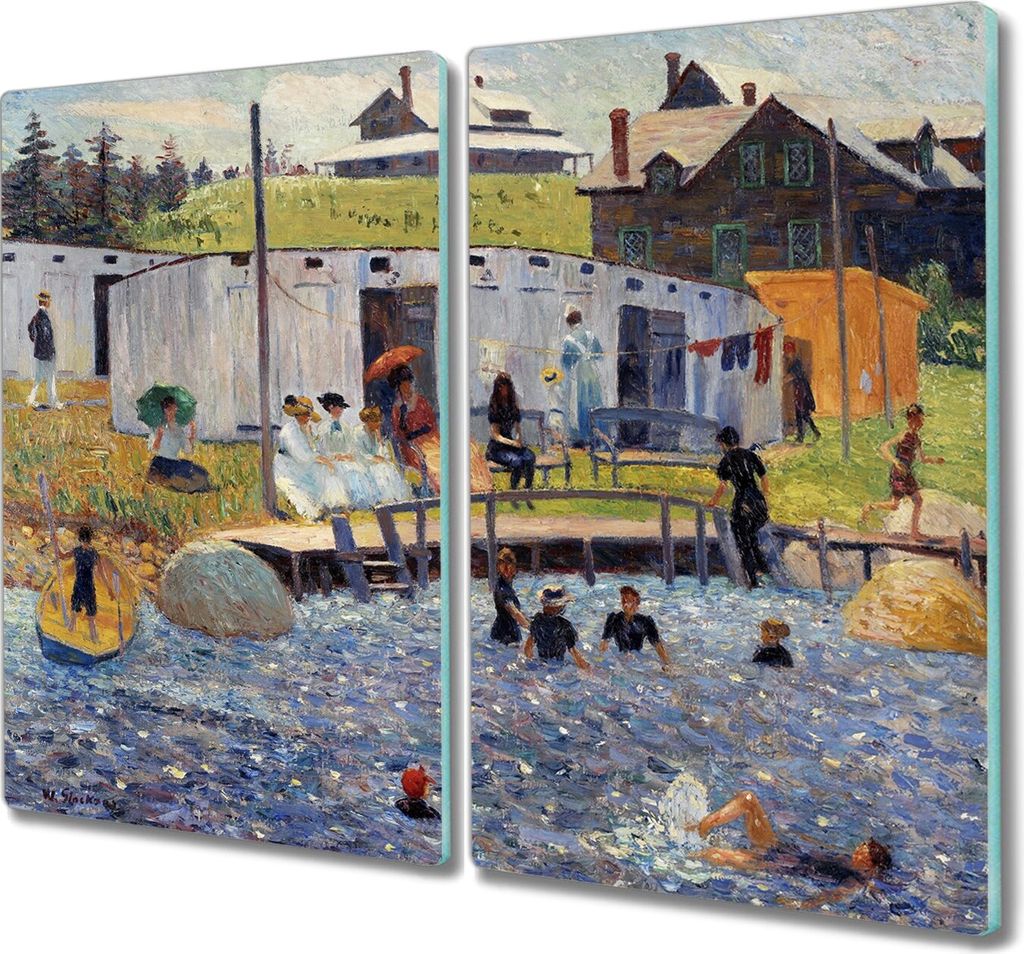Coloray Hackbrett Kochplattenabdeckung Herdabdeckplatte 2x30x52 cm Schneidebrett Küchenbrett - Lake Forest Dorf