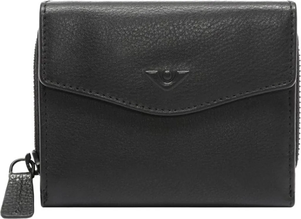 Grand portefeuille femme noir LINEA par VLD - Compagnon chic et plat