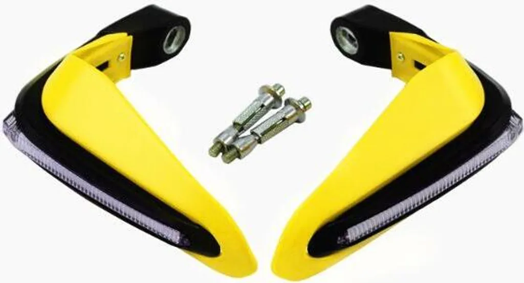 2X Paramani Moto LED Arancio - Offerta Parabrezza Manubrio 1,5cm