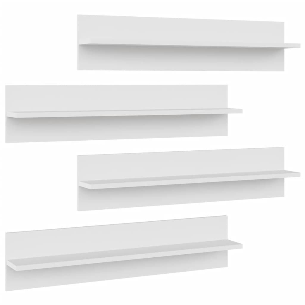vidaXL Półki ścienne 4 szt. Biały 80x11,5x18 cm Materiał Zdjęcie produktu 