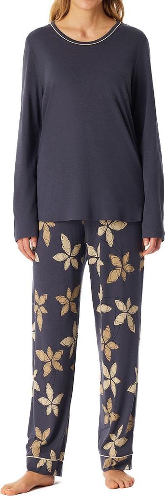 Schiesser Damen-Schlafanzug anthrazit 48