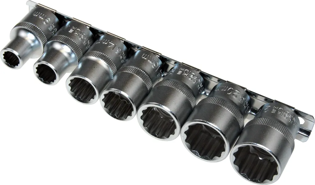 Douilles multi-pans VIELZAHN haute résistance 9-21 mm en chrome vanadium