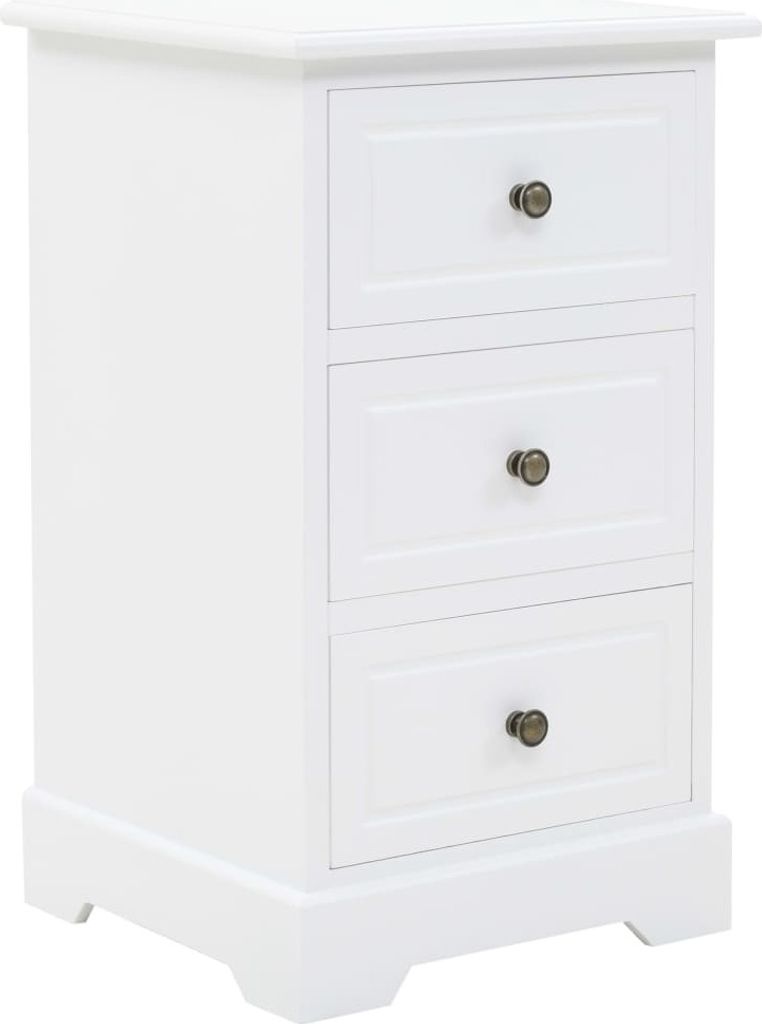 Nachtschrank MDF und Kiefernholz 35x32x59 cm