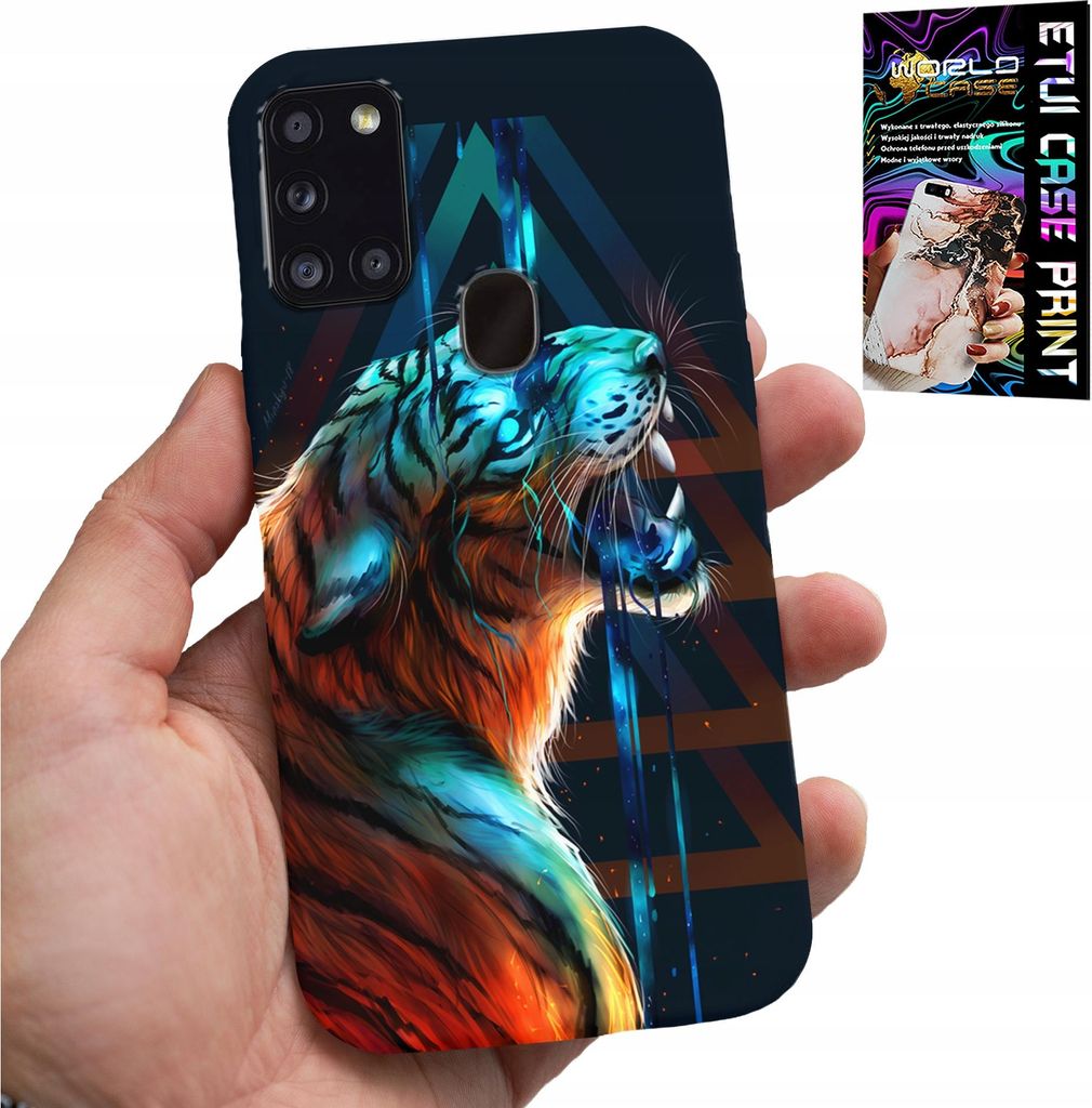 Etui Für Samsung Galaxy A21S - Tiger Male Modelle Für Gehäuse, Gehäuse