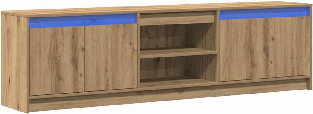 SYFAX TV-Schränk Braun 180 x 34 x 50 cm Holzwerkstoff