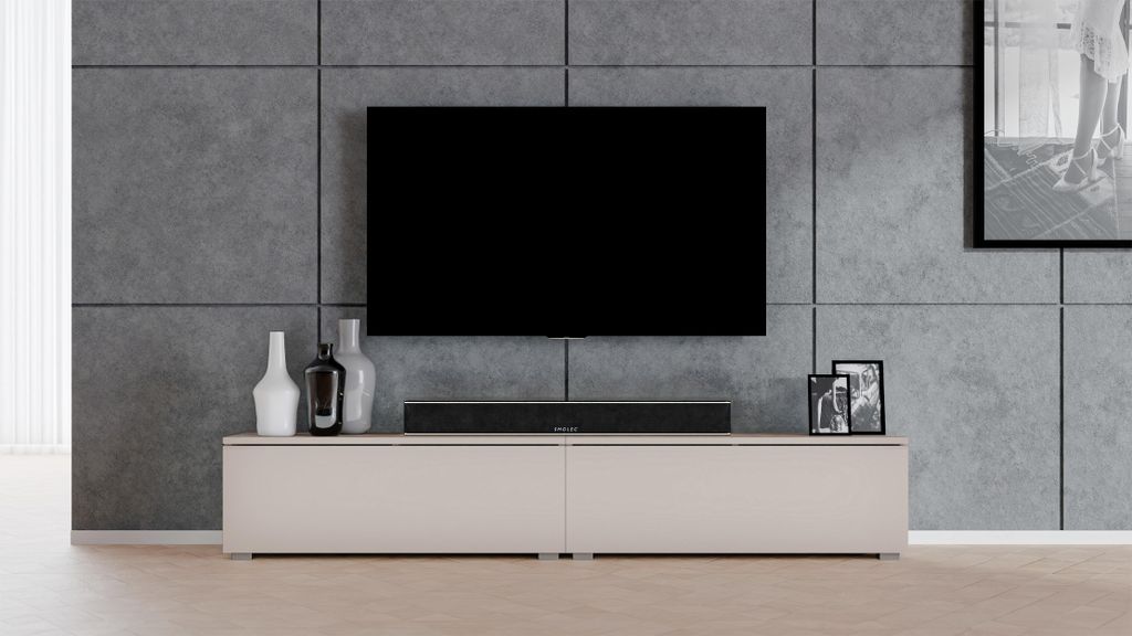 AX LIVING Buffet bas beige Loriano 2x100 cm TV Board debout Image du produit 
