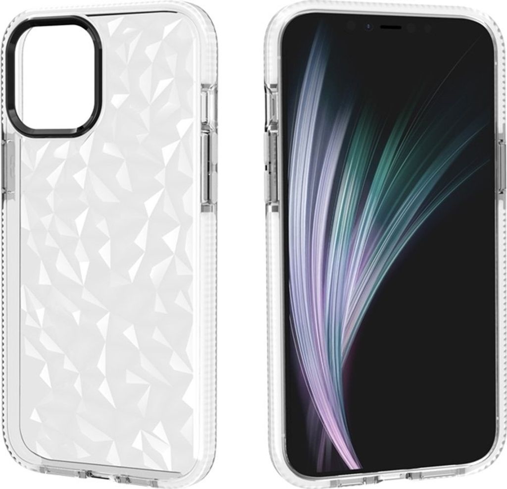 Mobigear Diamond iPhone 12 Pro Max Hülle Hardcase Backcover - Weiß