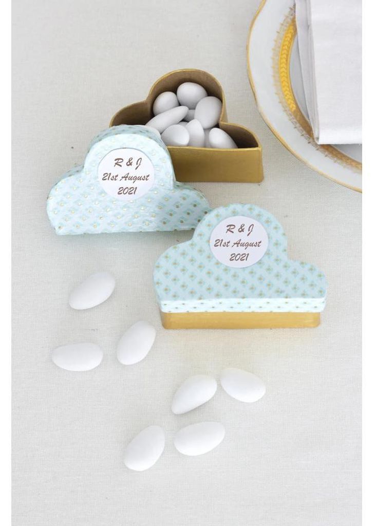 Décopatch Set m. 10 Mini-Boxen Wolken 7x3cm