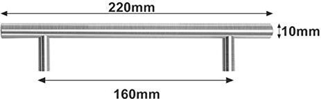 Wolketon 10x Moebelgriff 160mm Schrankgriffe Edelstahl Produktbild 6