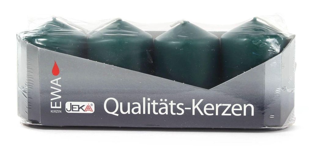 Hochwertige Stumpenkerzen weiß - 3,8cm Durchmesser von JEKA Produktbild 