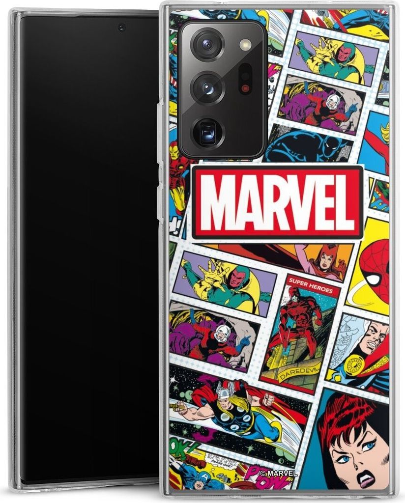 DeinDesign Handyhülle für Samsung Galaxy Note 20 Ultra 5G Silikon Hülle Case Smartphone Schutzhülle Comic Muster Marvel