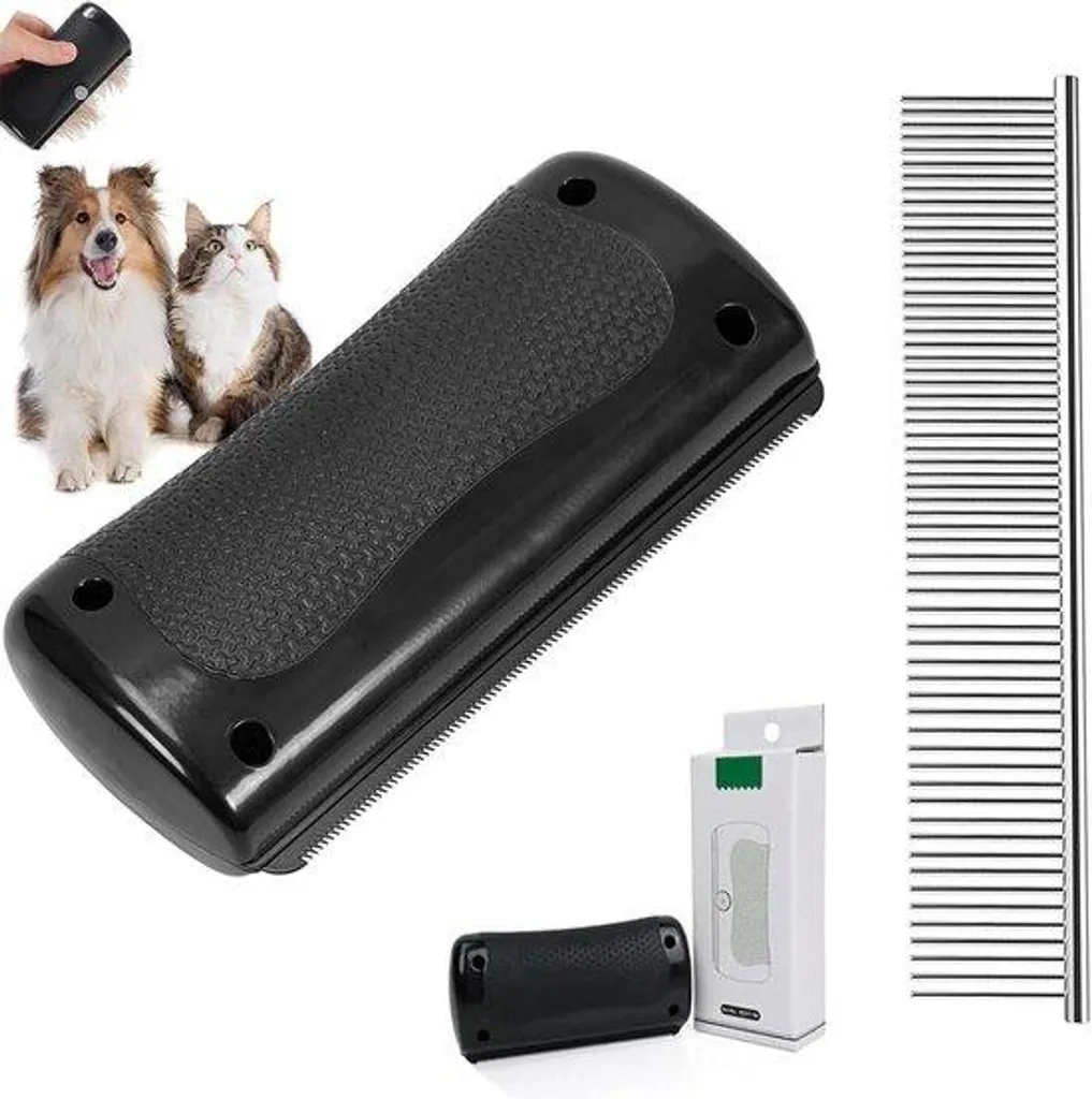 Brosse anti-mue poils courts en silicone souple pour chiens et chats