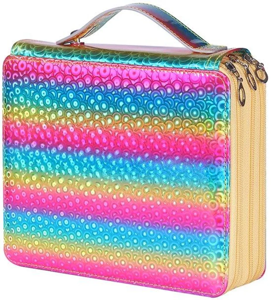 Organiseur de crayons 120 slots en similicuir pour artistes et loisirs