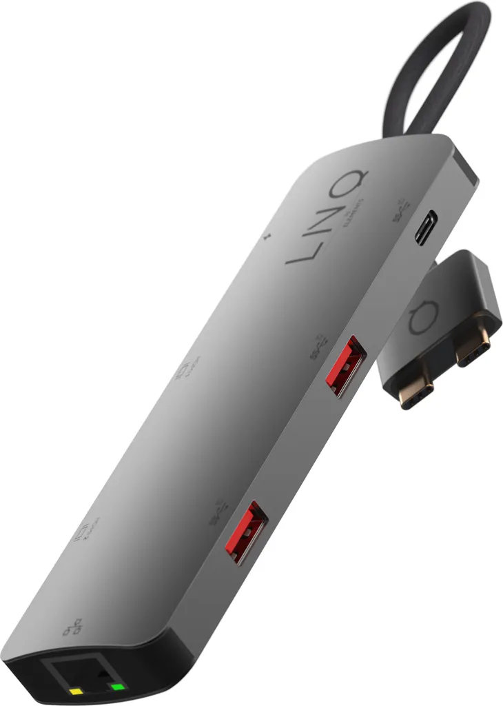 LINQ Connects 7-in-2 Pro USB-C Hub per MacBook M1/M2 | Doppio HDMI 4K
