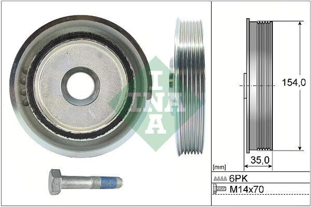 Supprimer vibrations moteur Ford Mondeo IV avec poulie INA 154 mm