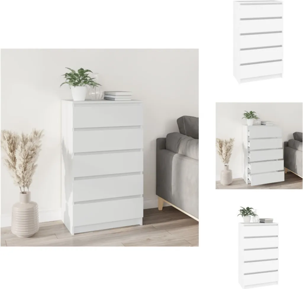 Cassettiera Bianca 60x36x103 cm vidaXL Legno | Mobile Casa in Offerta