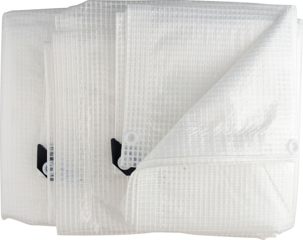 Plachta vystužená sieťovinou 2 x 3 m, farba biela, 120 Obrázok produktu 
