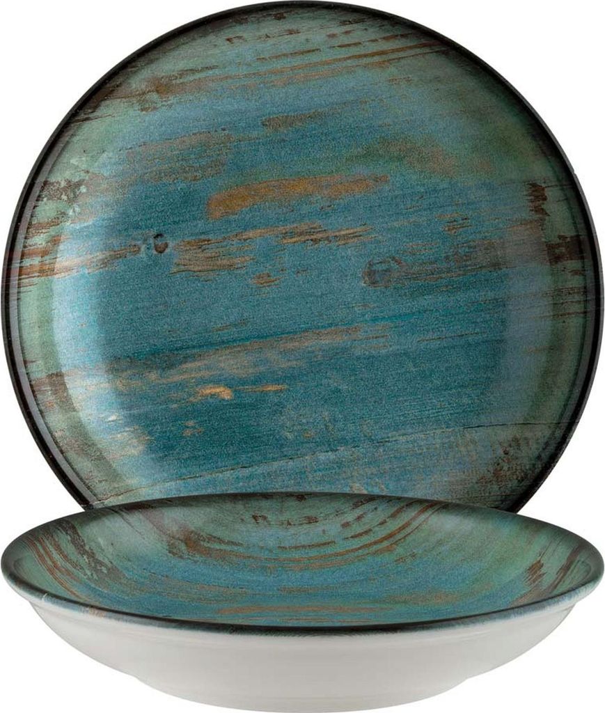 Madera Mint Bloom Teller tief 28cm - 6 Stück