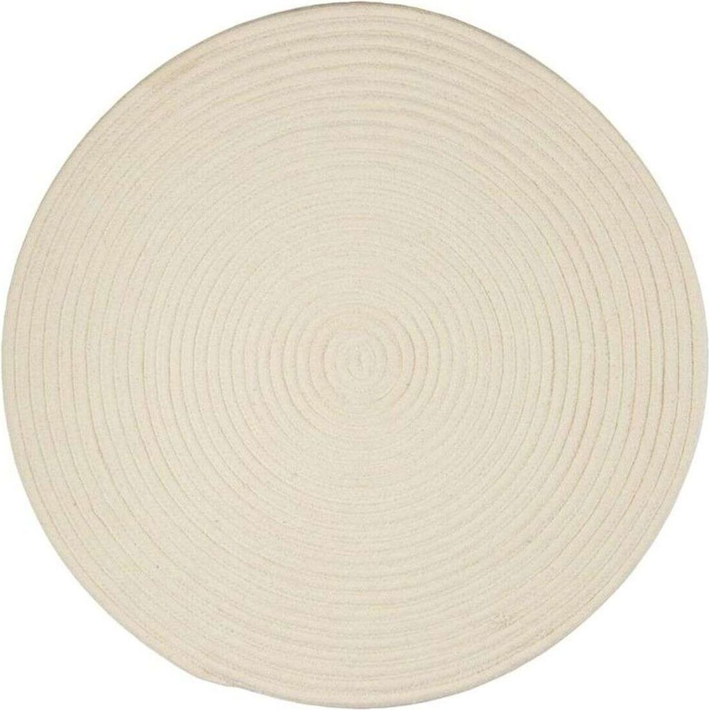 Wendbarer Baumwollteppich, Kordeleffekt, weiß, Ø 70 cm Produktbild 