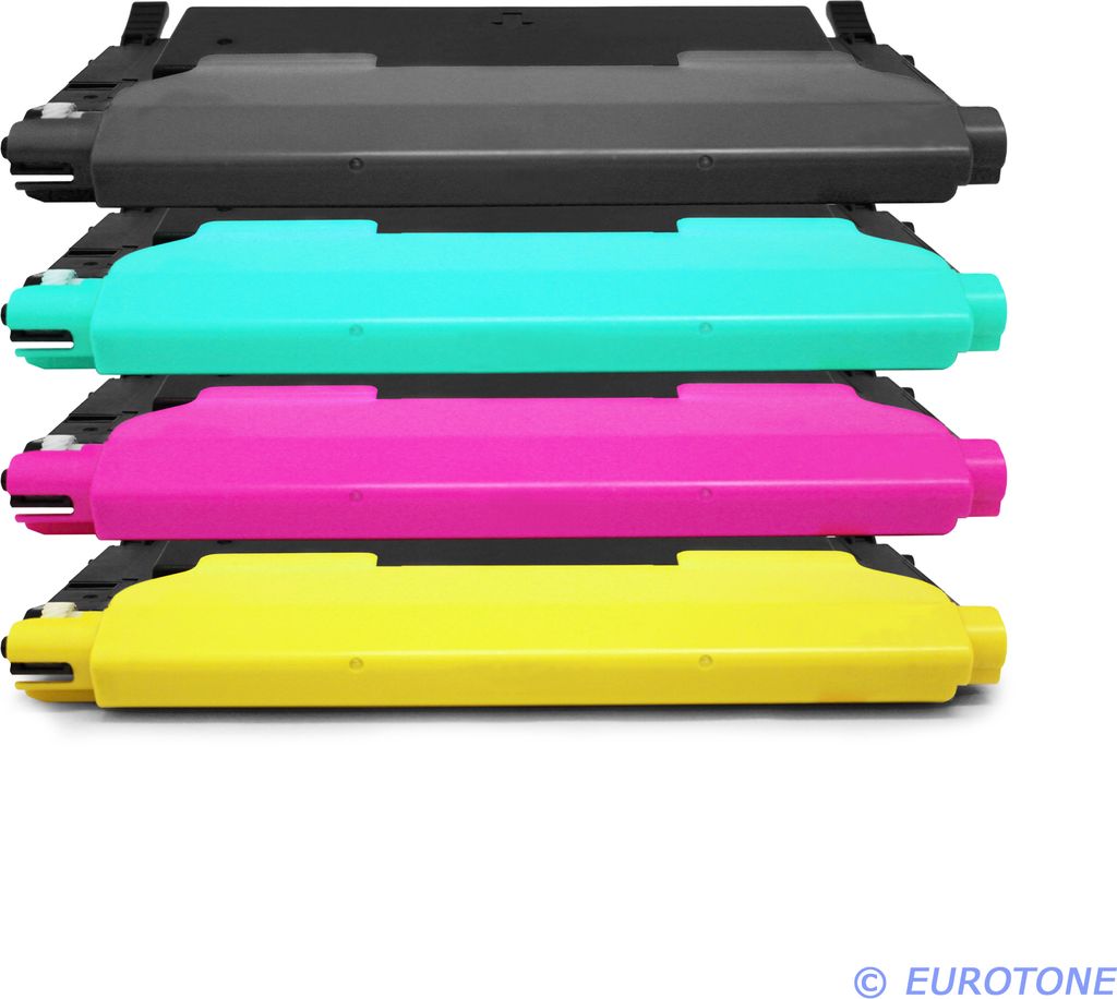 4x Eurotone Toner Alternative für Samsung CLT-P406C / CLT-K406S Black Schwarz / CLT-C406S Blau Cyan / CLT-M406S Rot Magenta / CLT-Y406S Gelb Yellow