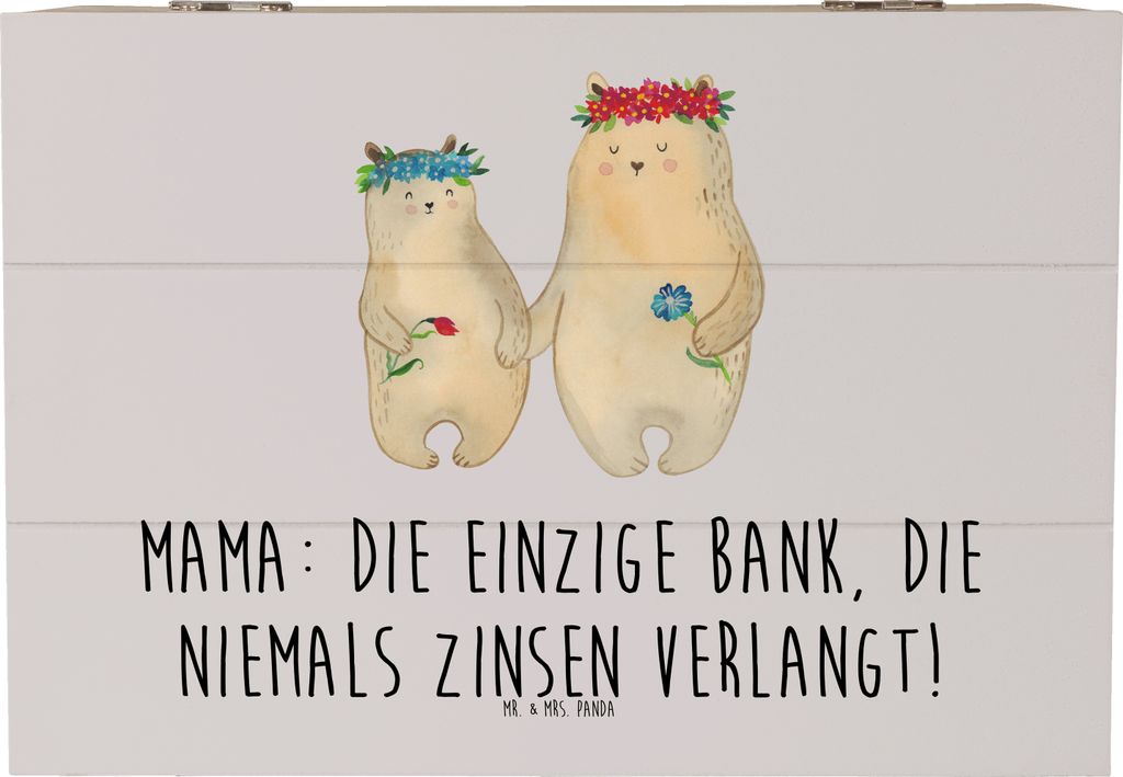 Mr. & Mrs. Panda Box Mutter Bank 22 x 15 cm - Grau Pastell Produktbild 