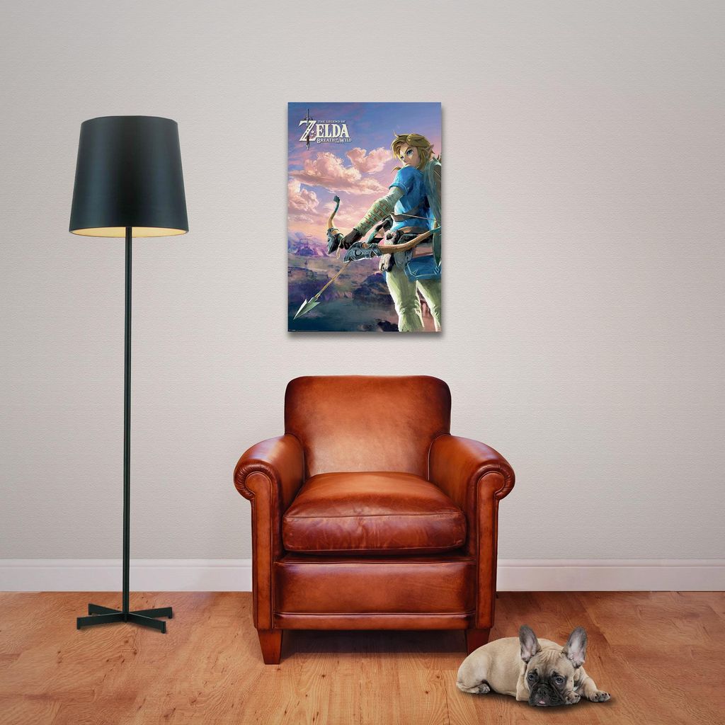 Legend of Zelda, The - Poster - Breath of the Wild - Hyrule + 1 Packung tesa Powerstrips - Inhalt 20 Stück