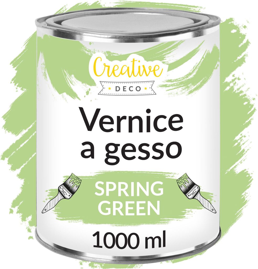 Creative Deco Vernice a Gesso Verde  | 1L | Vernice per Immagine del prodotto 