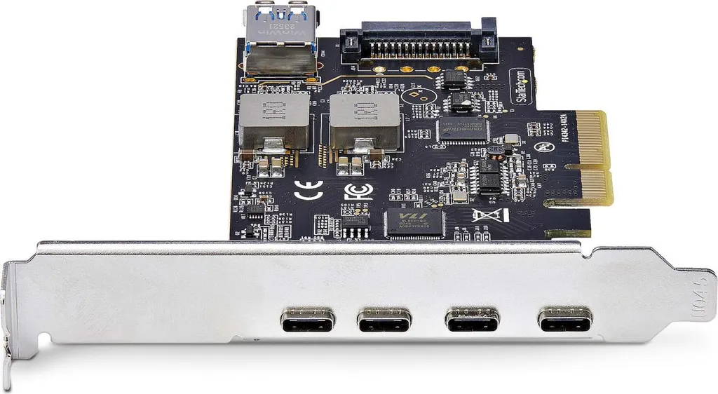 StarTech.com Carte PCIe USB 3.2 10Gbps - 4x USB-C et 1x USB-A Interne - 3