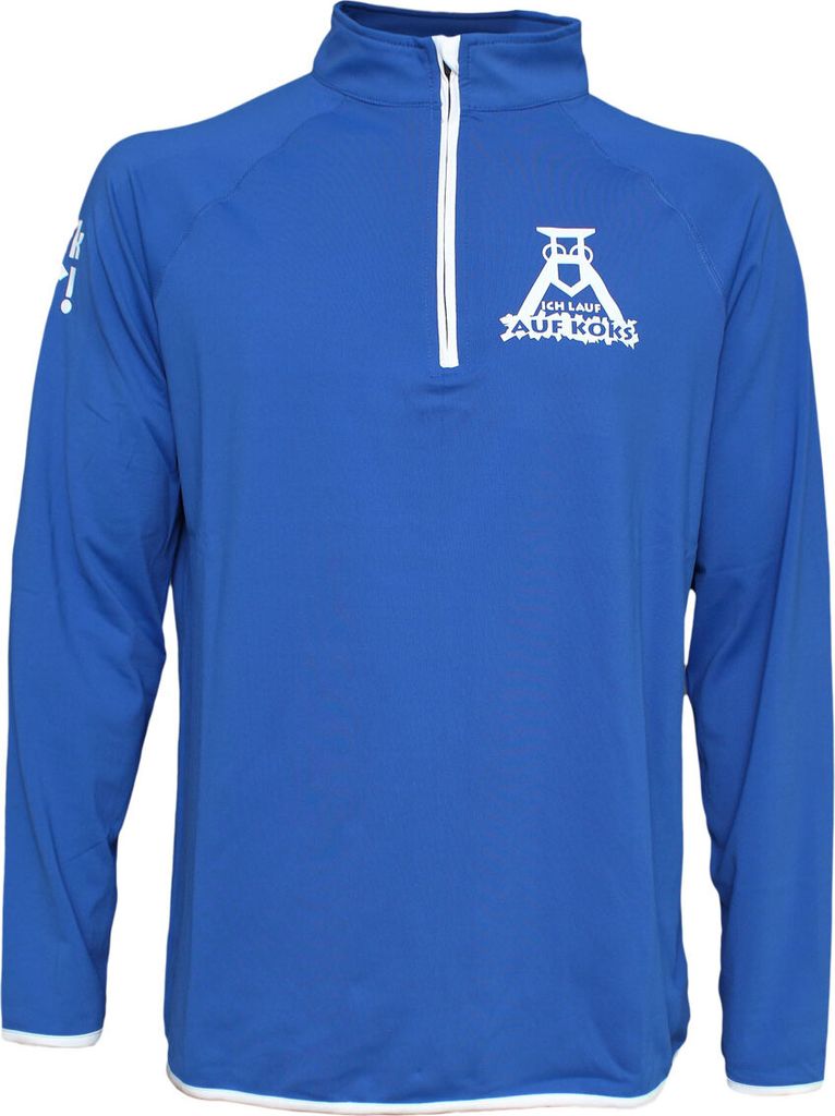 Ich lauf auf Koks LONGSLEEVE warm für Männers | AKLSZMRB | ROYAL BLUE, Größe:S