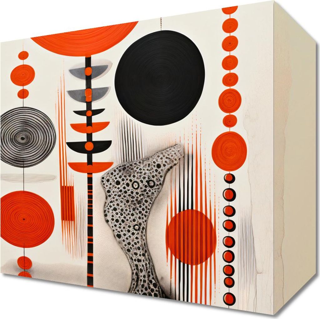 Bild 20x20cm Kontrastierender Kosmos