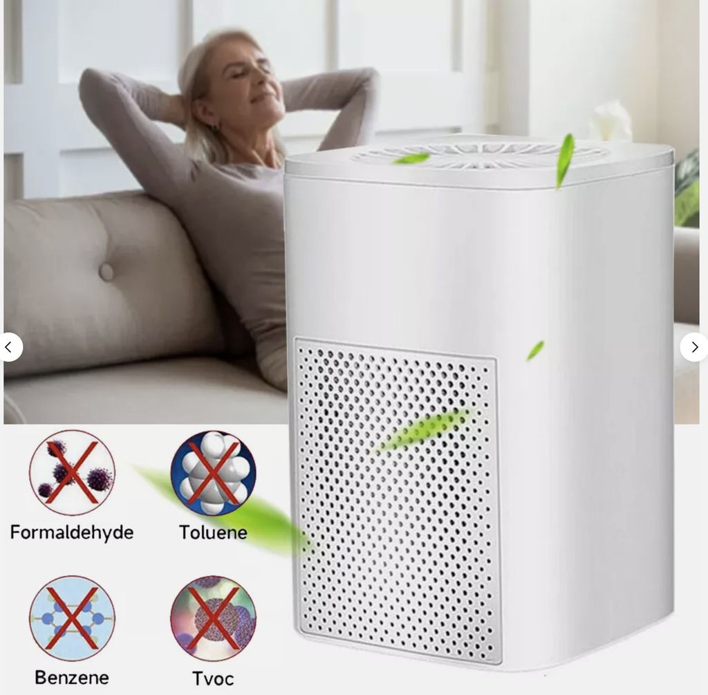 OKWISH Luftreiniger, für große Räume und Schlafzimmer bis zu 11–15 m², Schlafmodus und Timer, HEPA Luftreiniger entfernt Staub, Rauch, Tierha...