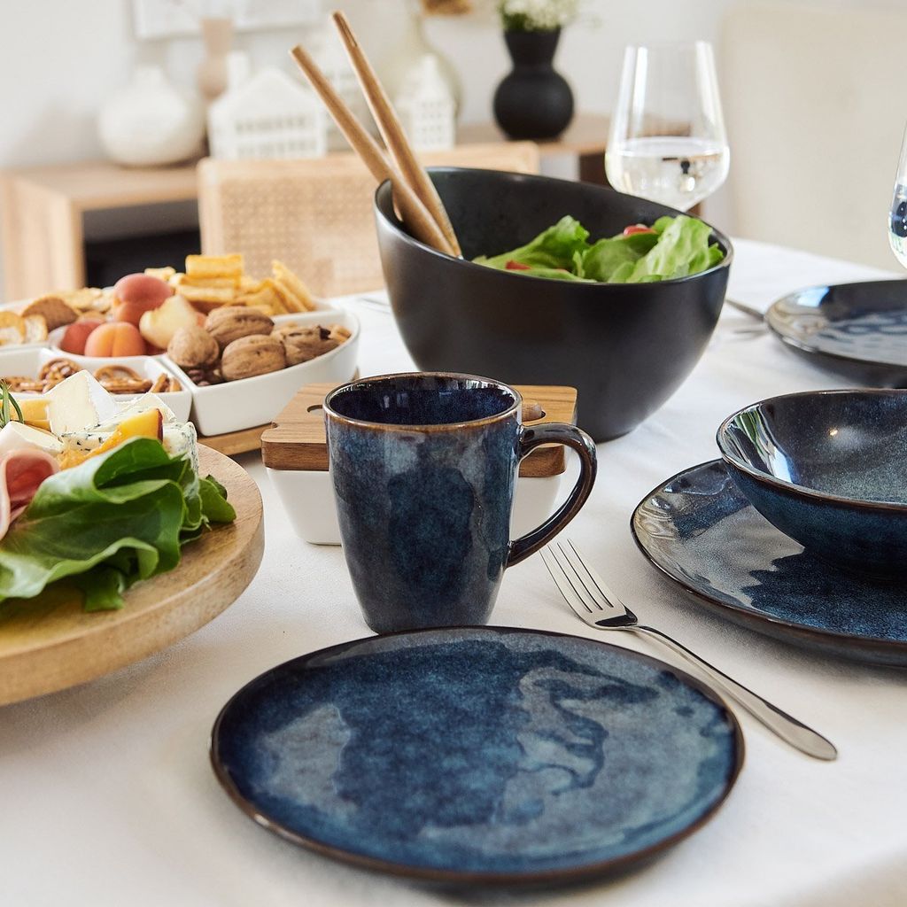 Rendement requis:HOMLA | Assiette à dessert | Bleu marine Image du produit 