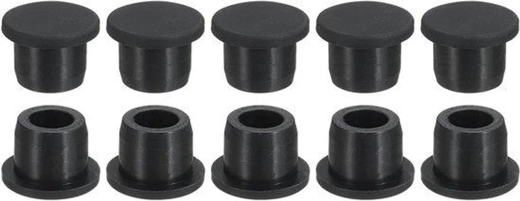 Lot de 10 bouchons en silicone pour anneau noir 12-13 mm souples