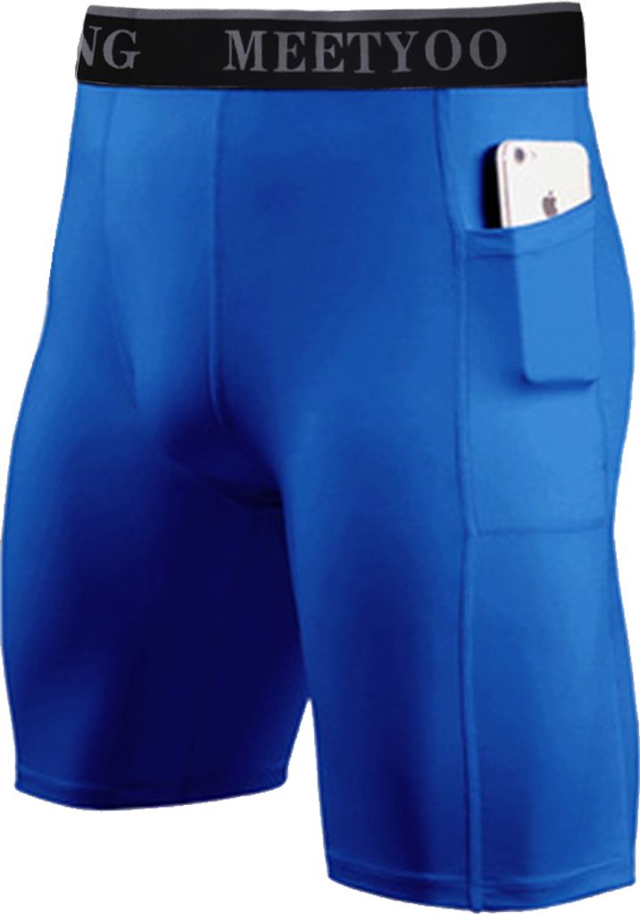 Herren Kompressionsshorts Tight Boxershorts Sport Fitnes Kurze Hose Sporthose Strumpfhose colour Blau pant_size XXXL