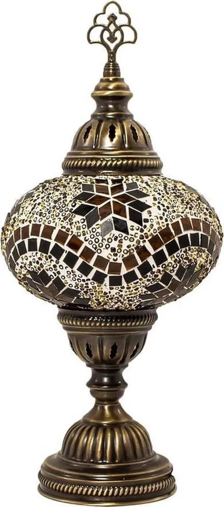Lampe de table Mozaïek turque faite main Ø 19 cm avec ampoule E14 incluse