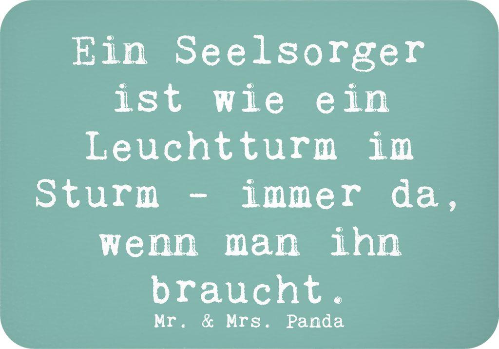 Mr. & Mrs. Panda magnet Spruch Seelsorger Leuchtturm - Meeresbrise - Geschenk, Geschenke, Kühlschrankmagnet, Anerkennung, Danke sagen, haftmagnet,...