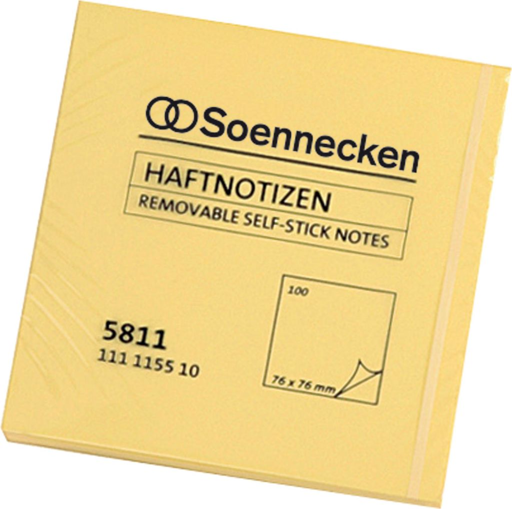Soennecken Haftnotiz 5811 75x75mm 100Blatt gelb