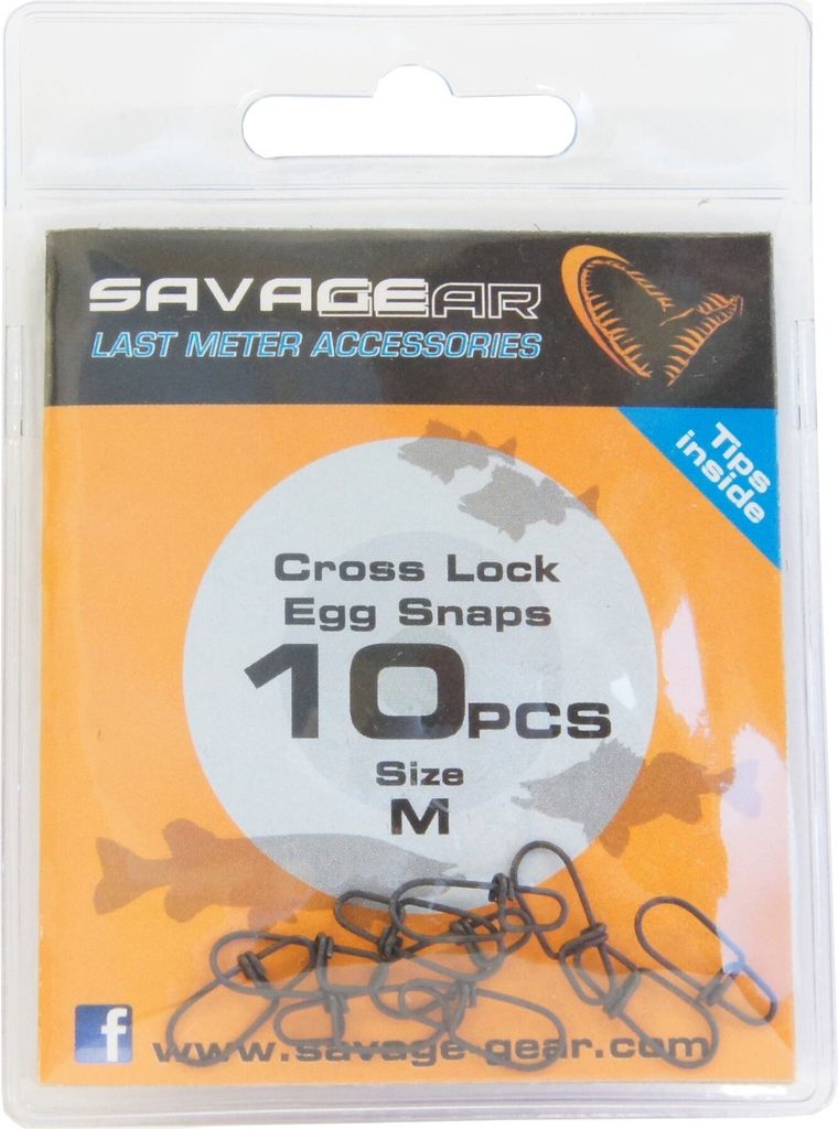 Savage Gear Egg Snap - 10 Snaps, Größe:M