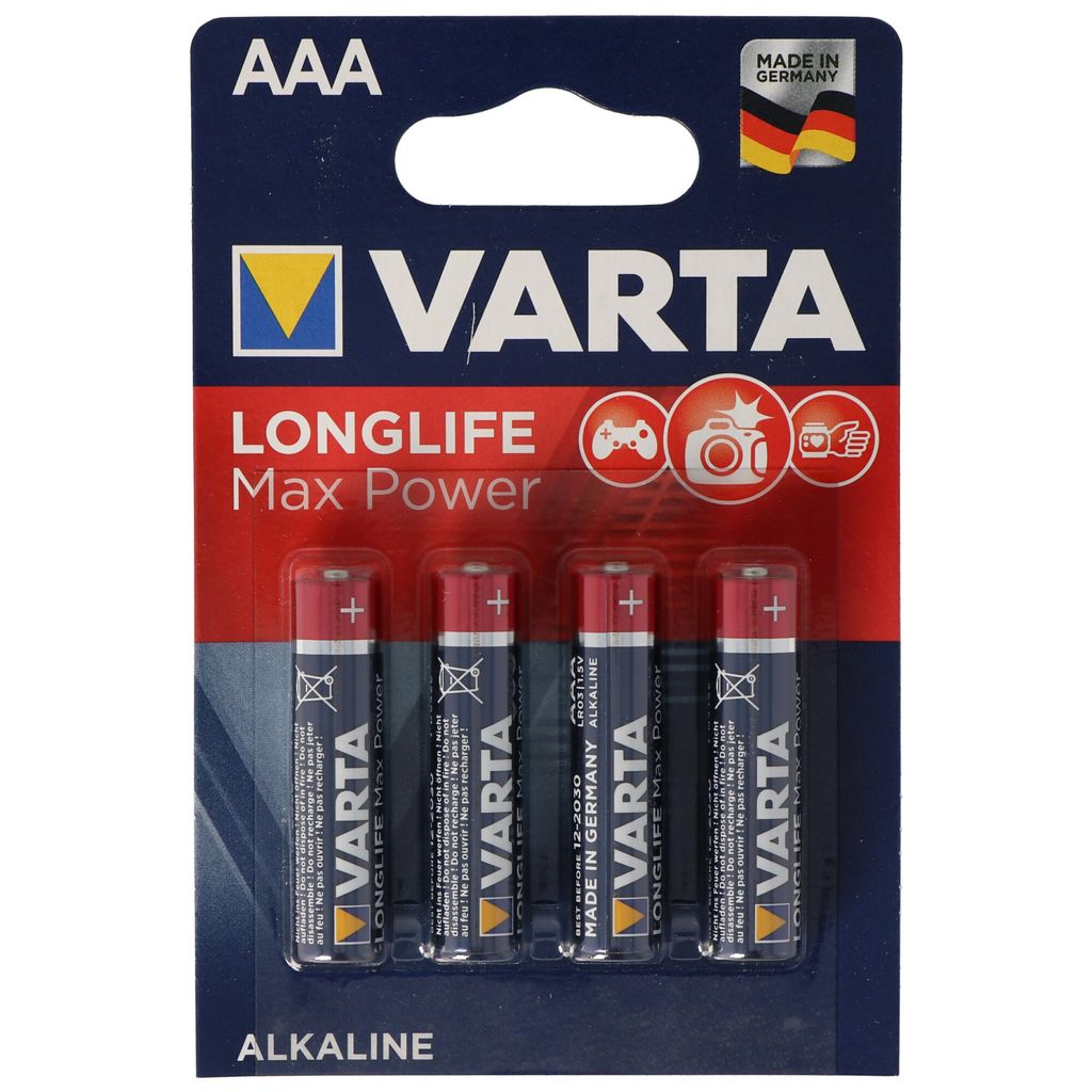 Varta 4703 Longlife Max Power Micro Alkaline AAA 4er Obrázek produktu 