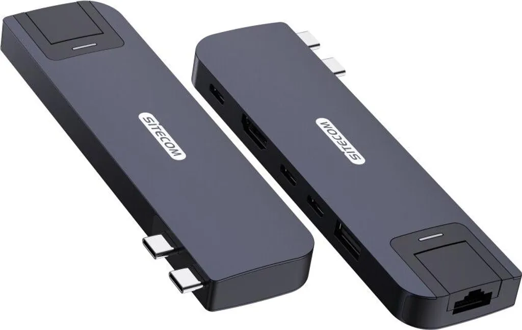 Adaptateur Multiport 6-en-2 MacBook Air M3 Sitecom AC-2001 Bleu