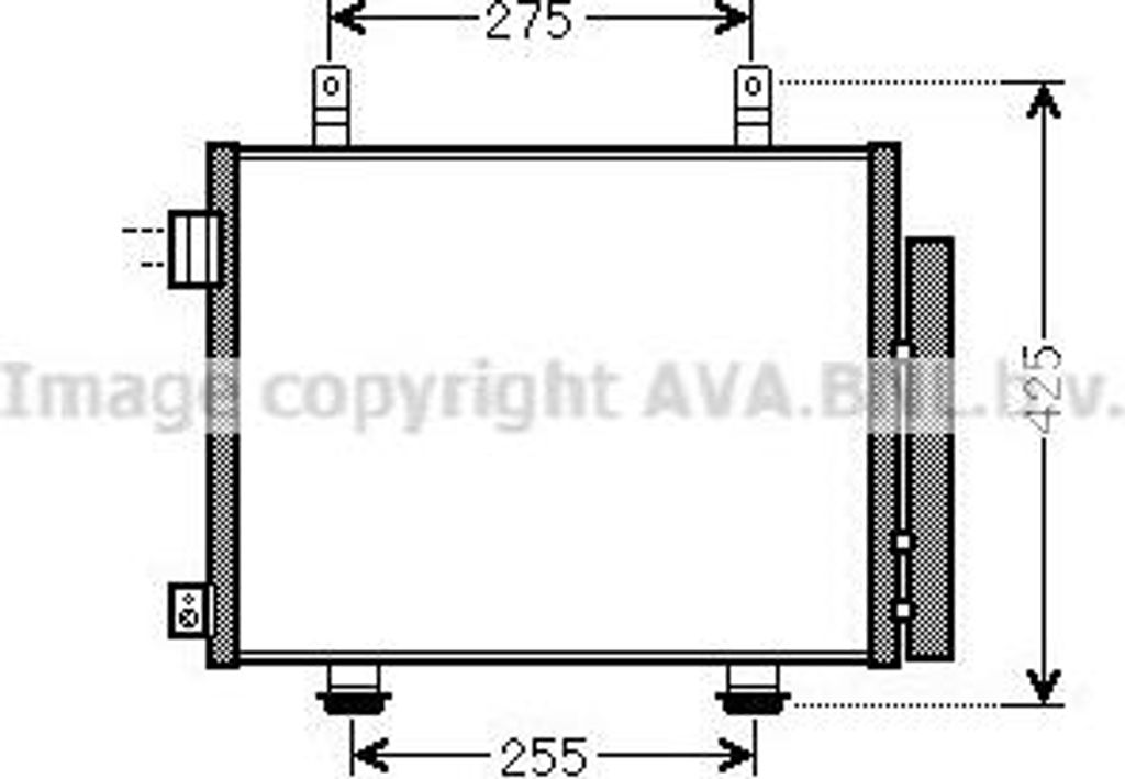 AVA SZA5115D Kondensator, Klimaanlage OE 276504A00D kompatibel mit Pixo