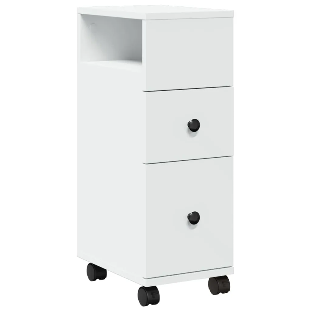 Organizza con Stile: Mobile Bagno Stretto vidaXL Bianco con Ruote