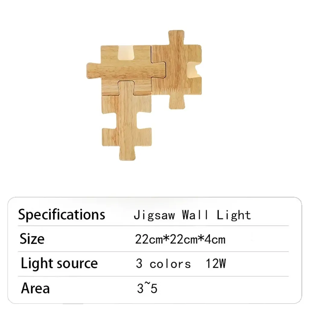 Lampada LED Puzzle Moderna Dimmerabile - Applique Design 3 Colori