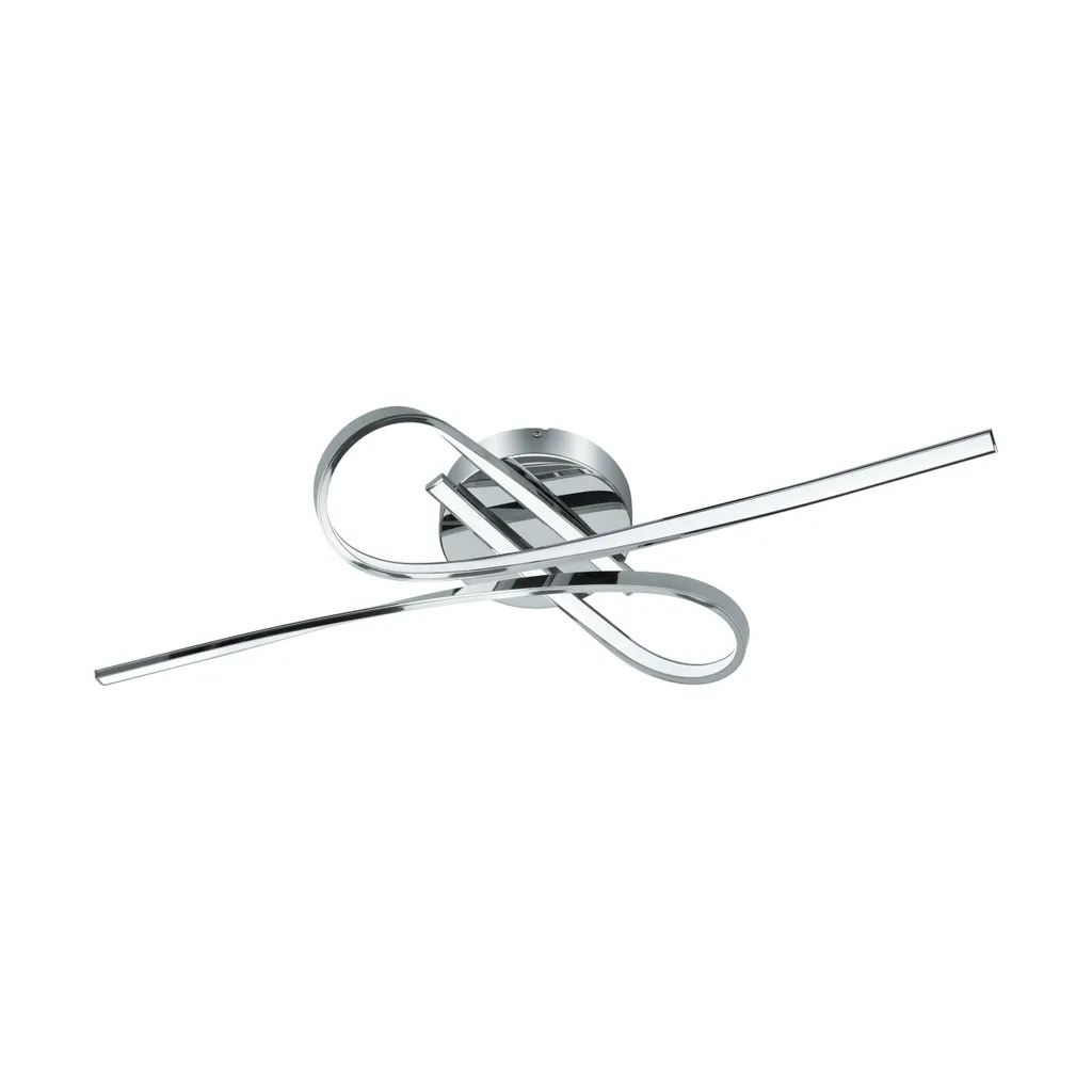 Plafonnier LED Design Selvina Chrome Argenté 2500 Lumens Économique